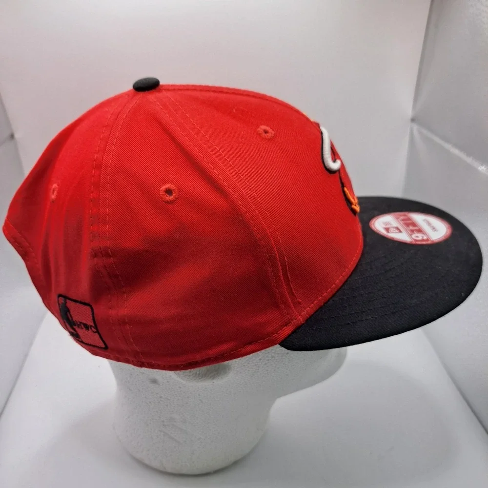 NEW New Era 9fifty Miami Heat Snapback Red Hat Hardwood Classics